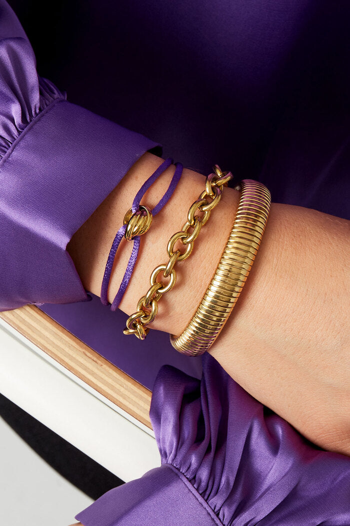 Armband Satin Knot Stainless Steel - Goud