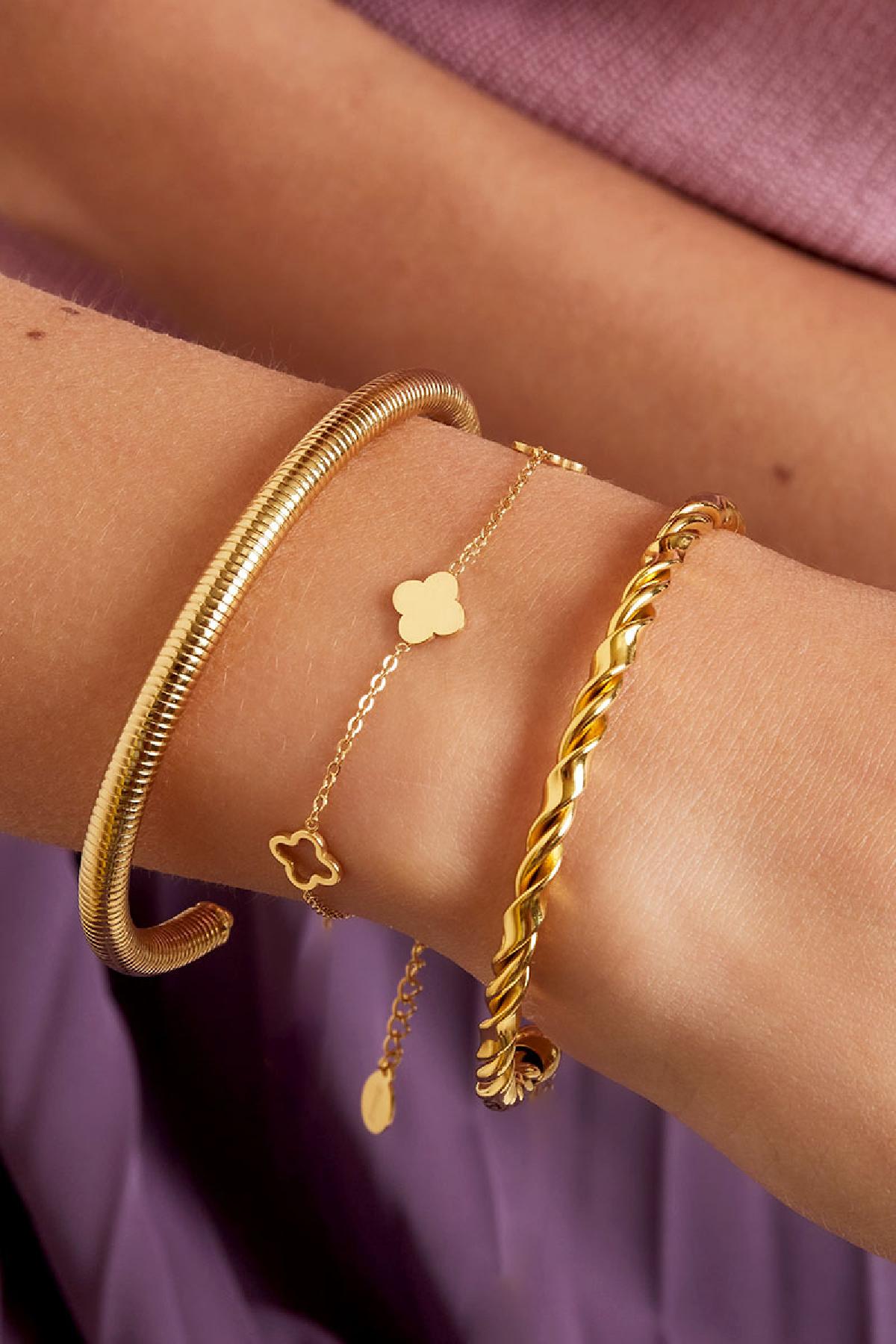 Armband klavertjes Stainless Steel