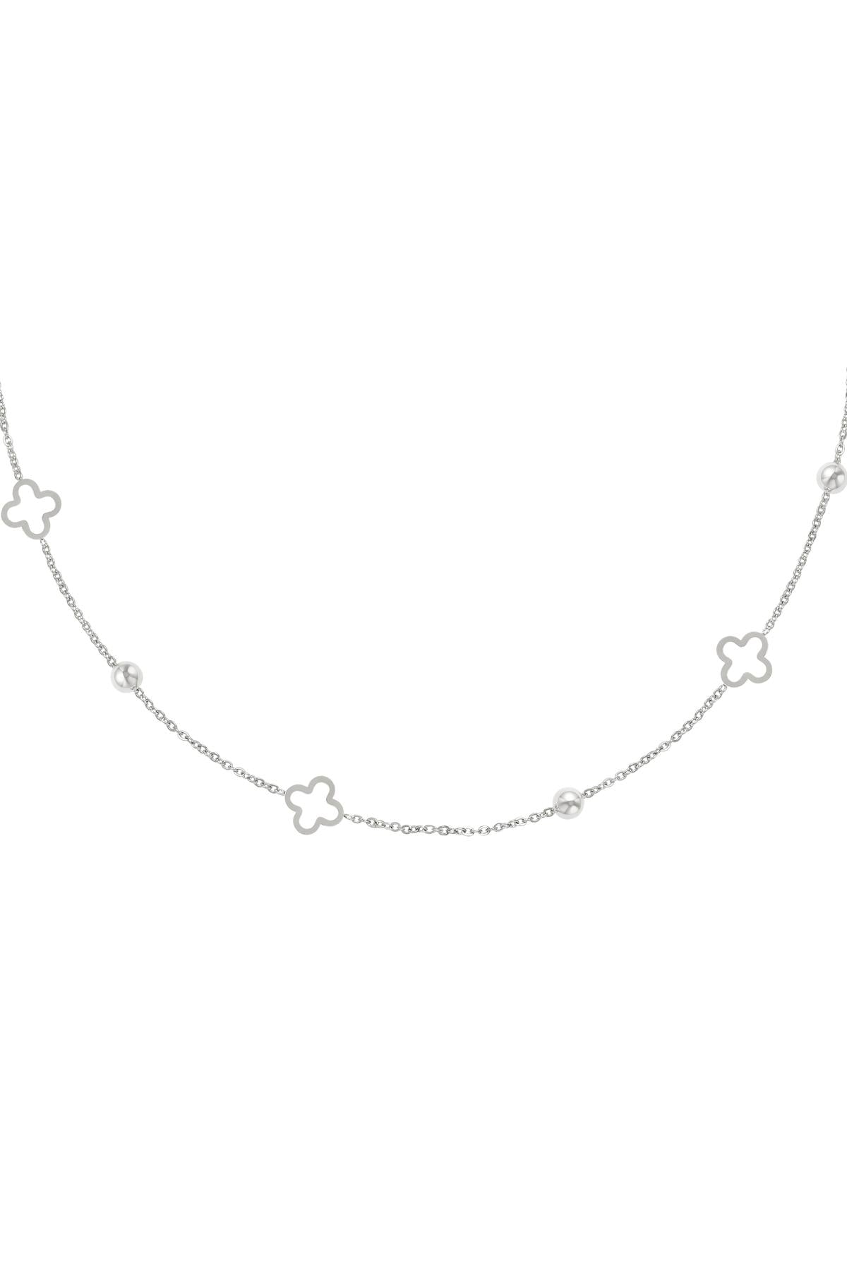 Ketting open klavers Stainless Steel