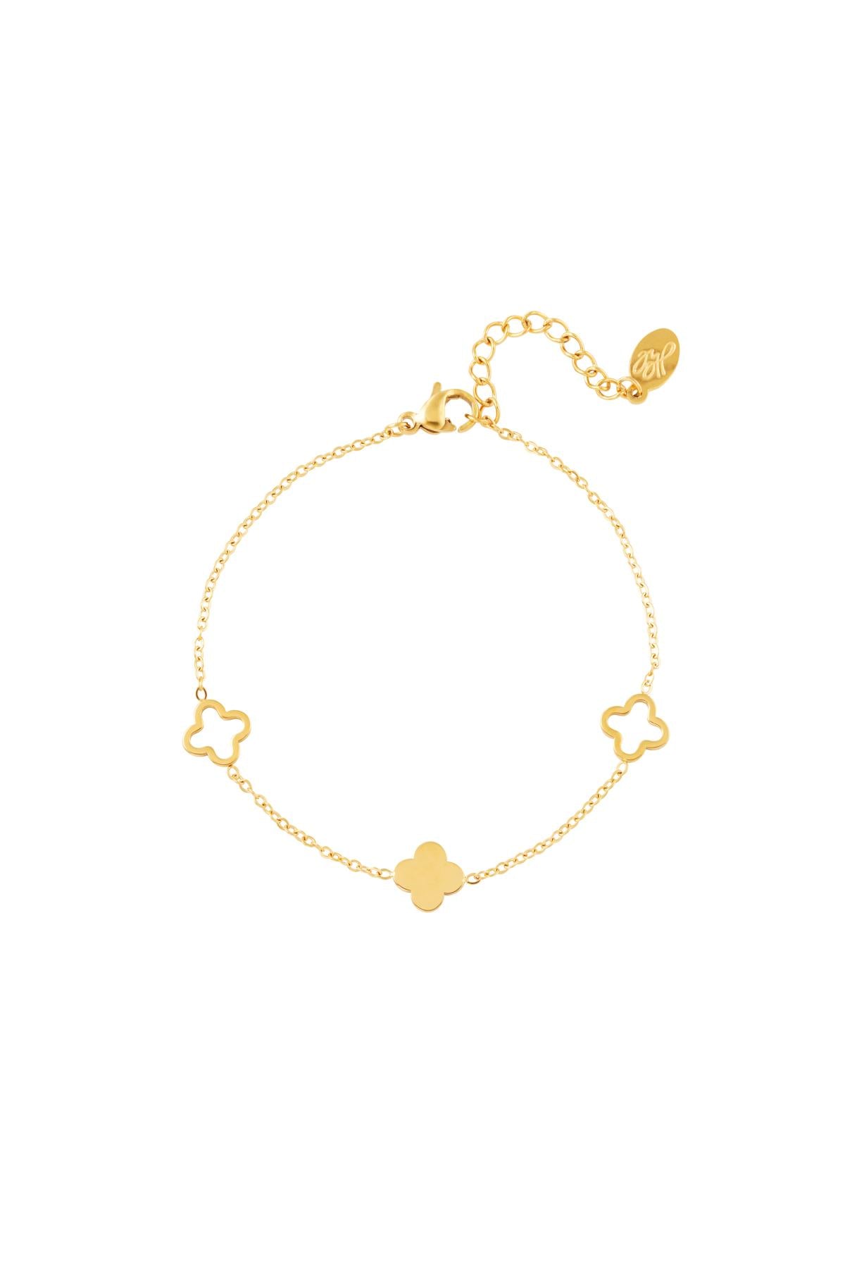 Armband klavertjes Stainless Steel